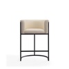 Manhattan Comfort Cosmopolitan Counter Stool in Cream and Black CS008-CR